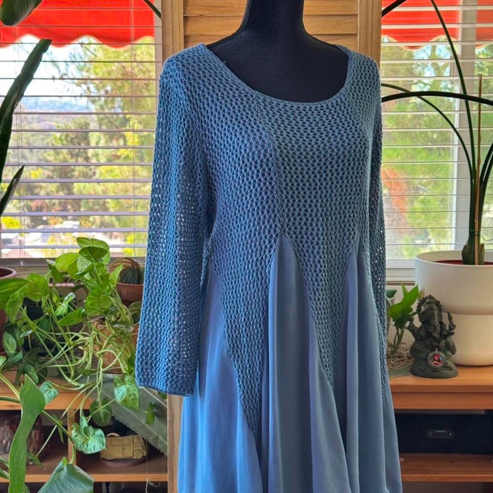 Christina Blue Knit Dress